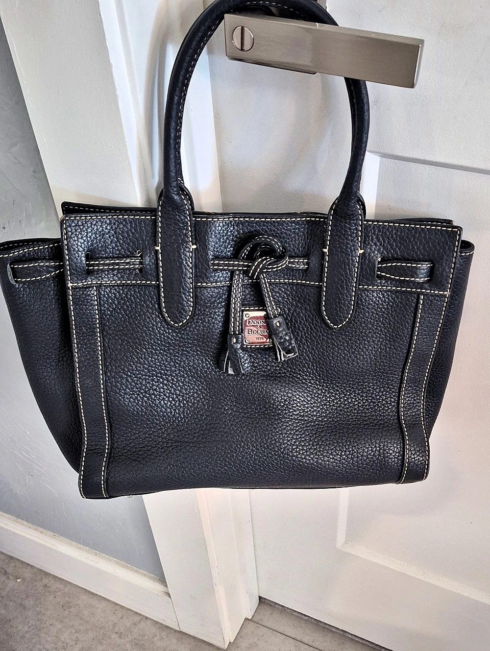 Dooney & Bourke Pebble Grain Drawstring Tote Black